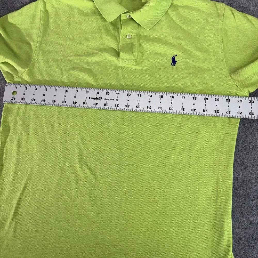Polo Ralph Lauren Shirt Men's Large Lime Green‎ Short Sleeve Polo Classic Logo